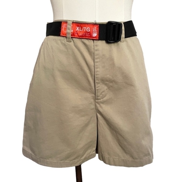 Vintage Khaki Beige High-rise Cotton Twill 4.5" Safari Shorts - Medium - Picture 2 of 9